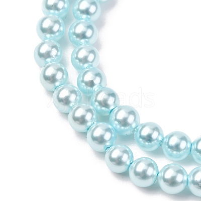 Electroplated Shell Pearl Beads Strands BSHE-G041-4mm-03-1