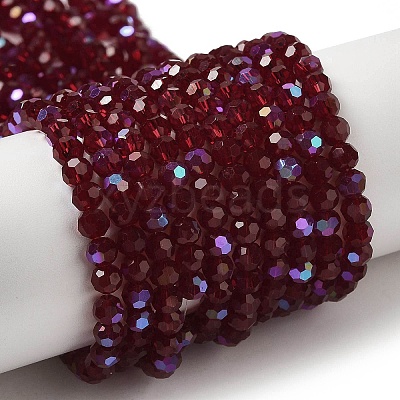 Electroplate Transparent Glass Beads Strands LS-EGLA-A035-T4mm-L02-1