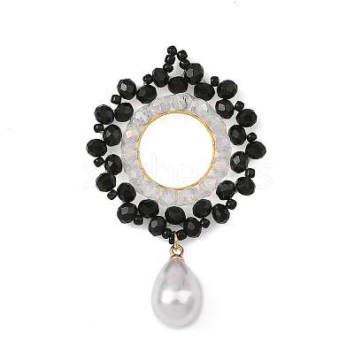 Glass & Brass Pendants PALLOY-MZ01381-01-1