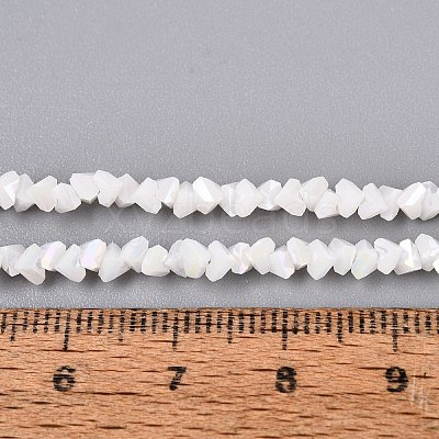 Electroplate Opaque Glass Beads Strands EGLA-Q139-01A-C02-1