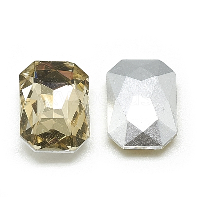 Pointed Back Glass Rhinestone Cabochons RGLA-T079-10x14mm-04-1