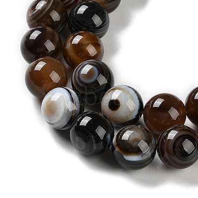 Natural Eye Agate Beads Strands G-NH0019-F01-01-1