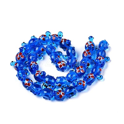 Handmade Lampwork Beads Strands LAMP-N024-36C-1