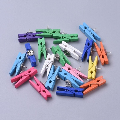 Wooden Craft Clips DIY-WH0148-42-1