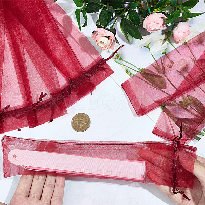 100Pcs Organza Drawstring Bags for Chinese Fan OP-GF0001-02C-1