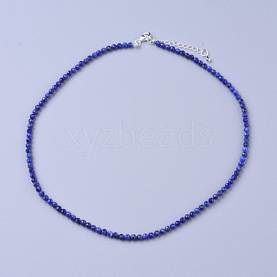 Natural Lapis Lazuli Beaded Necklaces NJEW-K114-B-A06-1