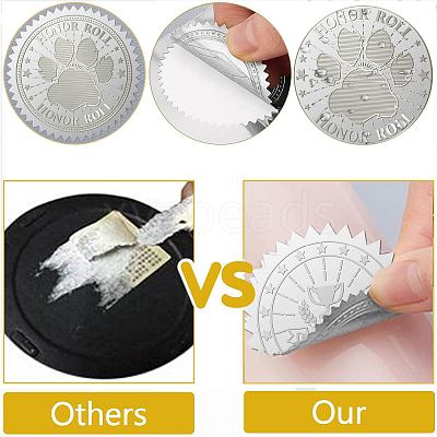 34 Sheets Silver Foil Embossed PET Picture Sticker DIY-WH0528-022-1