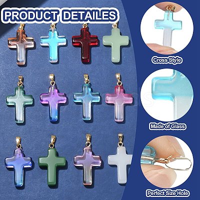 30Pcs 15 Colors Handmade Lampwork Pendants LAMP-CJ0001-50-1