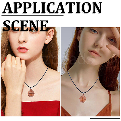 DIY Acorn Locket Necklace Making Kit WOOD-SC0001-59B-1