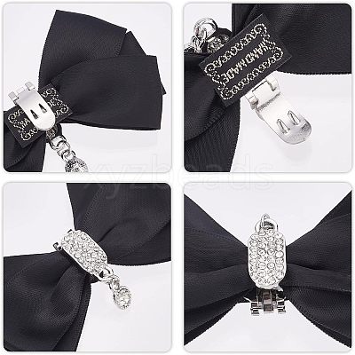 2Pcs Detachable Polyester Bowknot Shoe Decoration AJEW-FG0002-01B-1