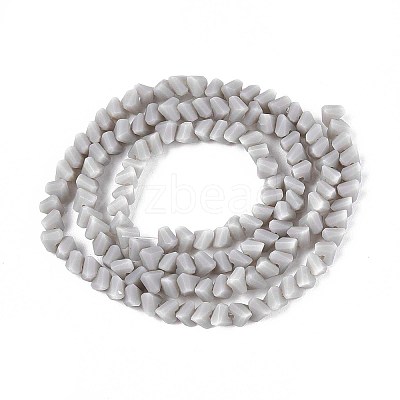 Frosted Opaque Glass Beads Strands GLAA-N017-4mm-21-1