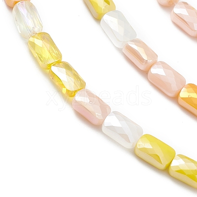 Gradient Color Electroplate Glass Bead Strands GLAA-E042-01C-1