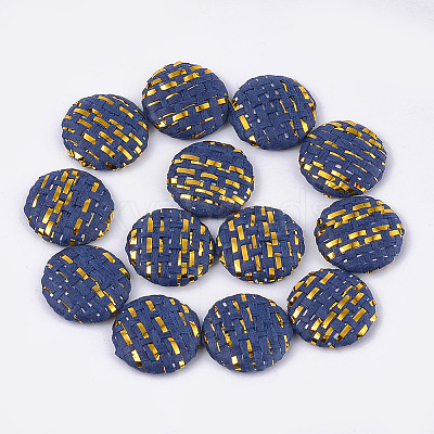 Handmade Straw Woven Cabochons WOVE-S119-03A-06-1