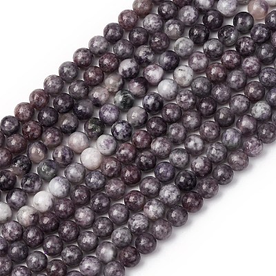 Natural Lepidolite Beads Strands X-G-G284-A02-8mm-1