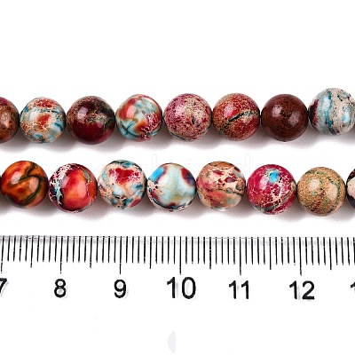 Natural Imperial Jasper Beads Strands G-N342-63H-1