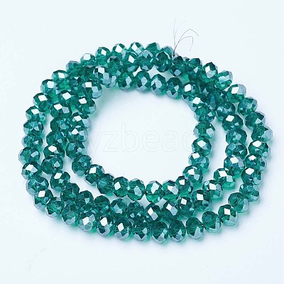 Electroplate Glass Beads Strands EGLA-A034-T4mm-A18-1