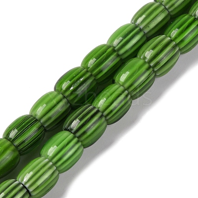 Handmade Lampwork Chevron Beads Strands LAMP-K041-01B-12-1