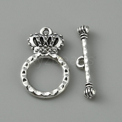 Tibetan Style Alloy Toggle Clasps FIND-CJC0012-056-1