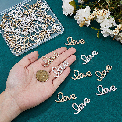 40Pcs 2 Colors Alloy Rhinestone Cabochons FIND-FH0010-89-1