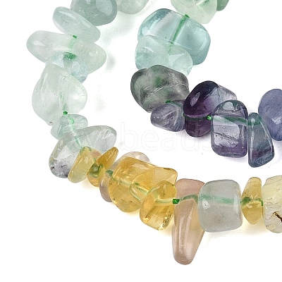 Natural Fluorite & Amethyst & Citrine(Heated) Beads Strands G-N371-02A-01-1