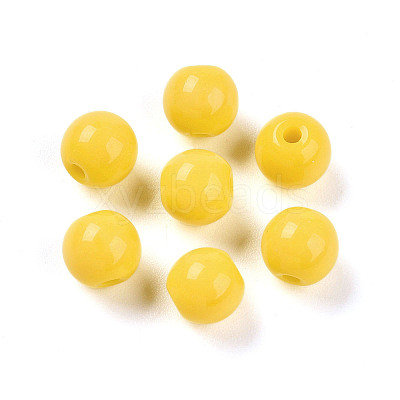 Opaque Solid Color Glass Beads X1-GLAA-N007-6mm-A06-1