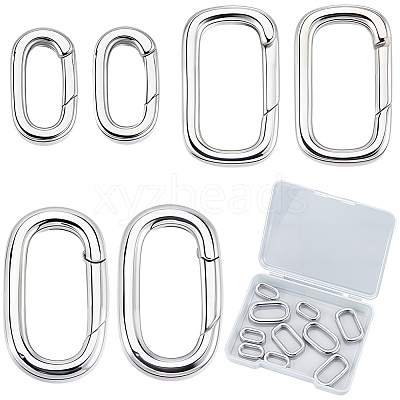 12Pcs 3 Styles Brass Spring Gate Rings KK-SC0007-61-1