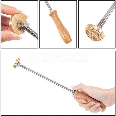 Stamping Embossing Soldering Brass with Stamp AJEW-WH0113-15-82-1