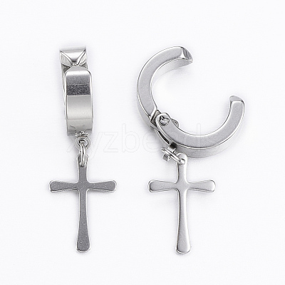 Tarnish Resistant 304 Stainless Steel Clip-on Earrings EJEW-H351-17P-1