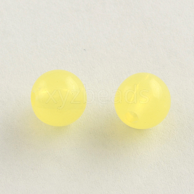 Imitation Jelly Round Acrylic Beads TACR-R112-10mm-03-1