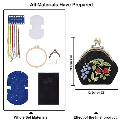 DIY Kiss Clasp Purse Making Kit DIY-WH0292-67B-1