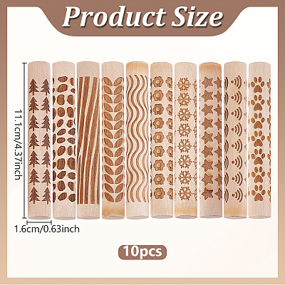 Wood Embossing Rod DIY-WH0504-892-1