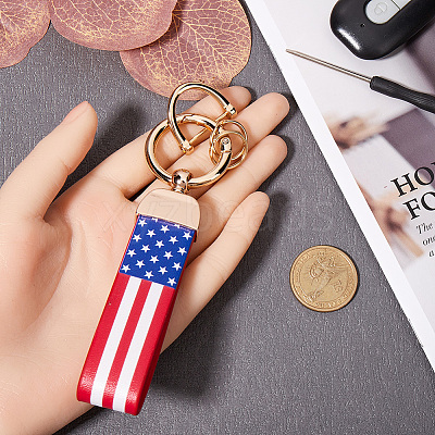 Imitation Leather Keychain Holder DIY-WH20013-23D-1