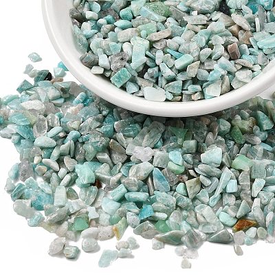 Natural Amazonite Chip Beads G-O103-08-1