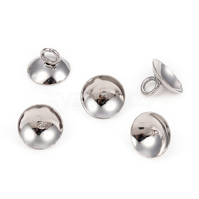 201 Stainless Steel Bead Cap Pendant Bails STAS-L244-27A-P-1