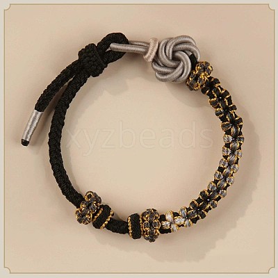 Hand-knitted Polyester and Wax Cope Braided Bracelets for Men Women FS-WG9D472-04-1