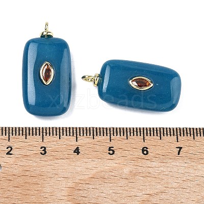 Dyed Natural White Jade  Pendants KK-C251-01G-01-1