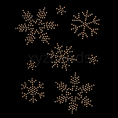 Snowflake Pattern Hotfix Rhinestones DIY-WH0430-205D-1
