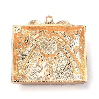 Christmas Zinc Alloy Rhinestone Pendnats PALLOY-K008-02C-KCG-1