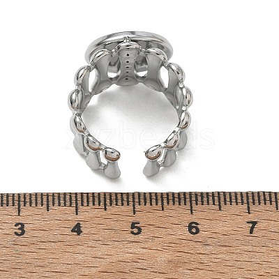 304 Stainless Steel Cuff Ring Components SA-CBA37BC-18D-P-1