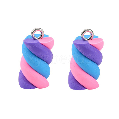 Handmade Polymer Clay Charms X-CLAY-T016-83M-1