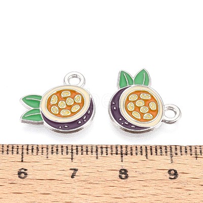 Fruit Alloy Enamel Charms PALLOY-S058-01P-28-1