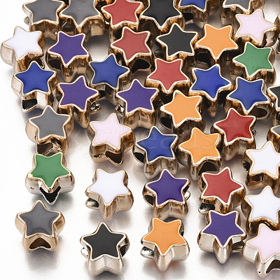 UV Plating Acrylic European Beads X-OACR-R080-01KC-1