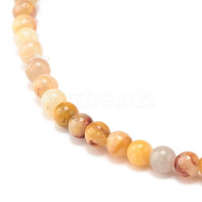 Mini Natural Crazy Agate Beaded Stretch Bracelets BJEW-JB07669-03-1
