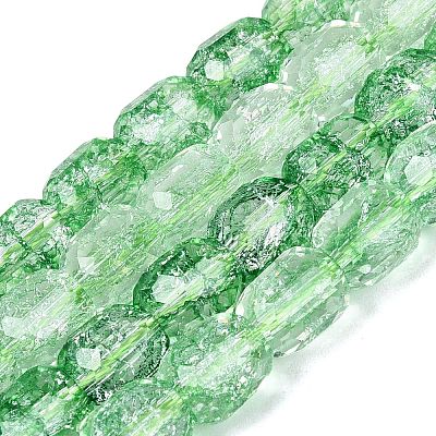 Transparent Crackle Glass Beads Strands GLAA-Q108-04A-05-1