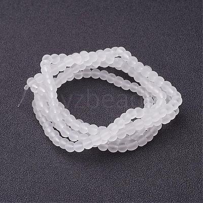 Baking Paint Transparent Glass Bead Strands X-GLAA-S031-4mm-13-1
