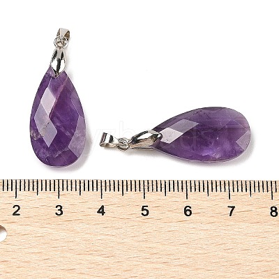 Natural Amethyst Pendants G-L614-D03-P03-1