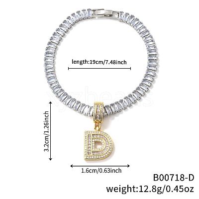 Fashionable Brass Micro Pave Clear Cubic Zirconia Charm Bracelets AF9298-4-1