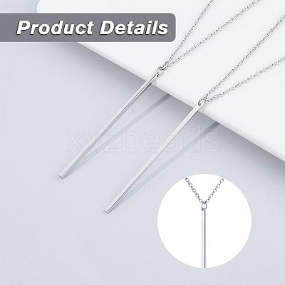 304 Stainless Steel Pendant Necklaces NJEW-FH0001-14B-1