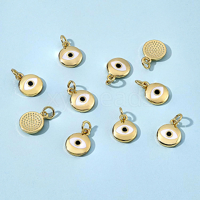 Brass Enamel Charms KK-BC0004-59-1