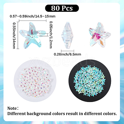 80Pcs Transparent Faceted Glass Connector Charms GLAA-SP0001-88E-02-1
